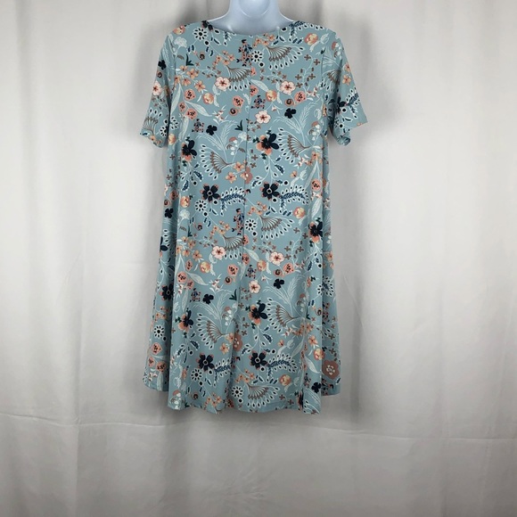 Tres Bien floral knit short sleeve trapeze dress M - Picture 4 of 10